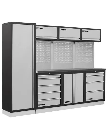 Mobilier modulable mobilier d'atelier bancs armoires tiroirs Fervi a008d