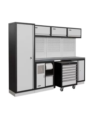 Mobilier modulable mobilier d'atelier bancs armoires tiroirs Fervi a008e