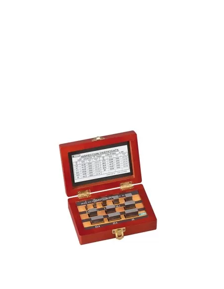 Jeu de cales de controle plates paralleles en acier rode Fervi B011/0