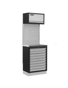 Mobilier atelier modulable avec plateau penderie et tiroirs en inox Fervi a008r