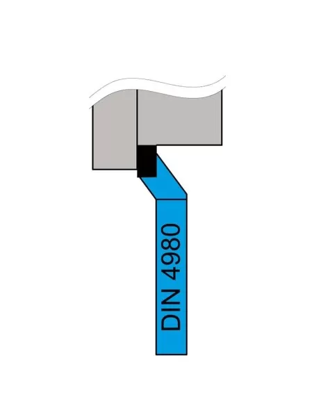 Outil de tournage exterieur ISO 6 gauche 16x16 mm pour tour