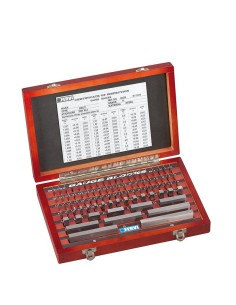 Jeu de cales de controle plates paralleles en acier rode Fervi B087/0