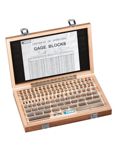 Jeu de cales de controle plates paralleles en acier rode Fervi B112/0