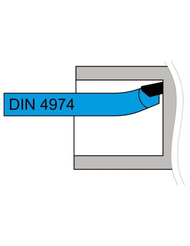 Outil de tournage interieur ISO 9 droit 16x16 mm pour tour