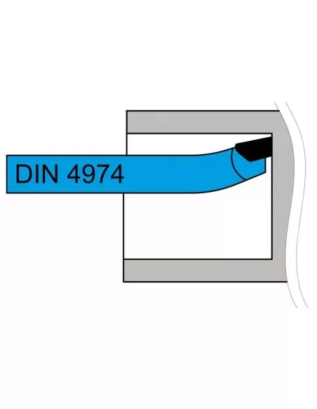 Outil de tournage interieur ISO 9 droit 25x25 mm pour tour