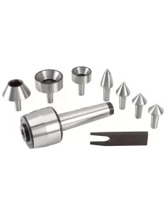 Jeu de contre-pointe tournante de 4 cm pour tour