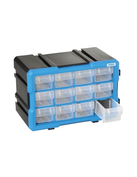 Commode modulable avec 12 tiroirs extractibles pour atelier