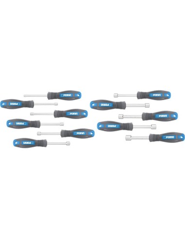 Jeu de 11 cles tournevis a douille 4 - 13 mm avec manche