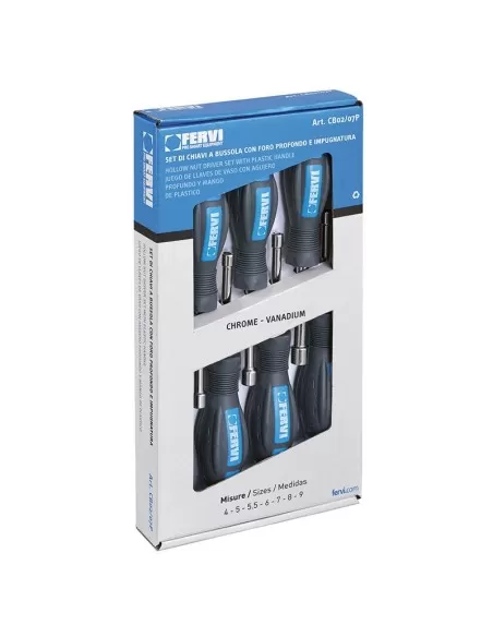 Jeu de 7 cles a douille avec manche 4-9 mm