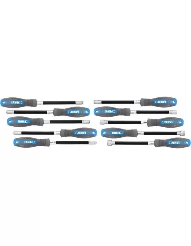 Jeu de 10 cles a douille avec manche 5-13 mm