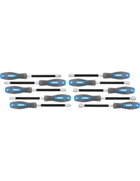 Jeu de 10 cles a douille avec manche 5-13 mm