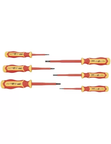 Jeu de tournevis isoles cruciformes et plats