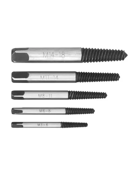 Lot de 5 extracteurs pour vis m3 - m18