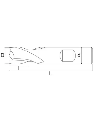 Fraise a 2 dents pour finition Fervi F005/12