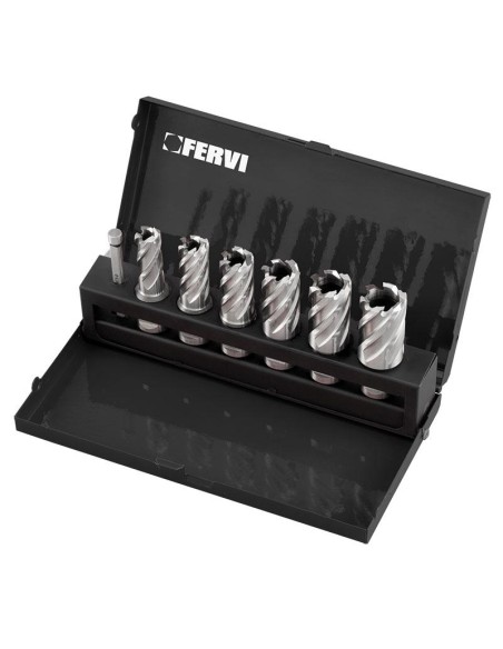 Jeu de 12 fraises 12 - 22 mm avec fixation Weldon pour perceuse magnetique