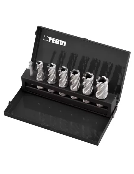 Jeu de 12 fraises 12 - 22 mm avec fixation Weldon pour perceuse magnetique