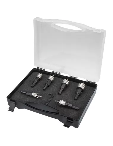 Lot de 6 emporte-pieces hss 16 - 30 mm pour metal