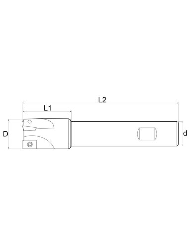 Fraise a plaquette de 20 mm pour fraiseuse