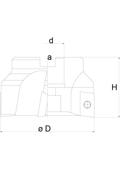 Fraise a epaulement de 50 mm pour fraiseuse