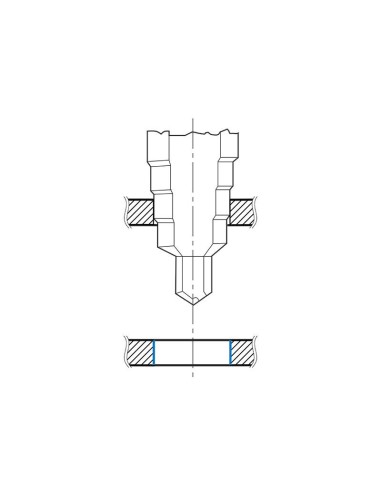 Foret etage pour agrandir les trous de 25 a 32 mm