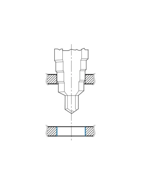 Foret etage pour agrandir les trous de 25 a 38 mm