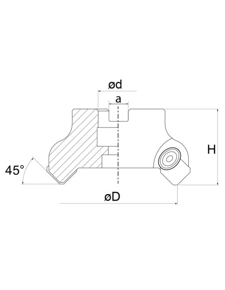 Fraise a surfacer Face milling cutter Fervi f406/100