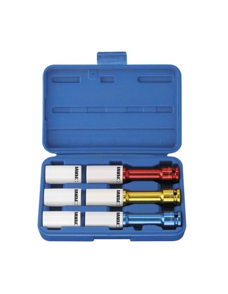 Jeu de cles a douille a choc 1/2" longue 17 - 21 mm