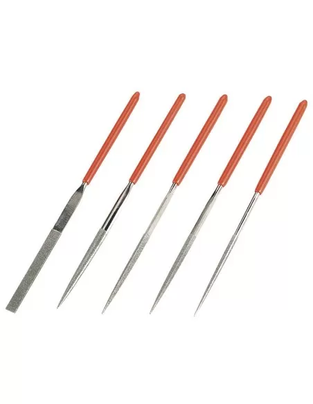 Lot de 5 limes aiguilles diamantees 140 mm