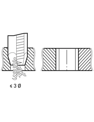 Taraud machine pour trous debouchants pas m14