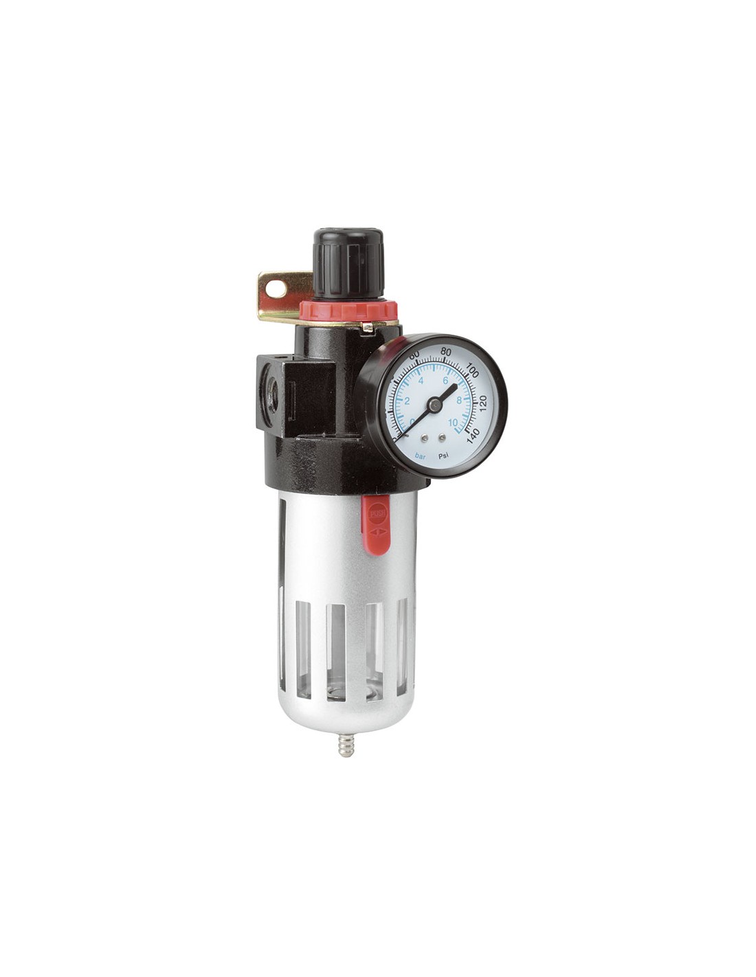 Réducteur avec jauge et compresseur d'air filtrant fervi 0777/2