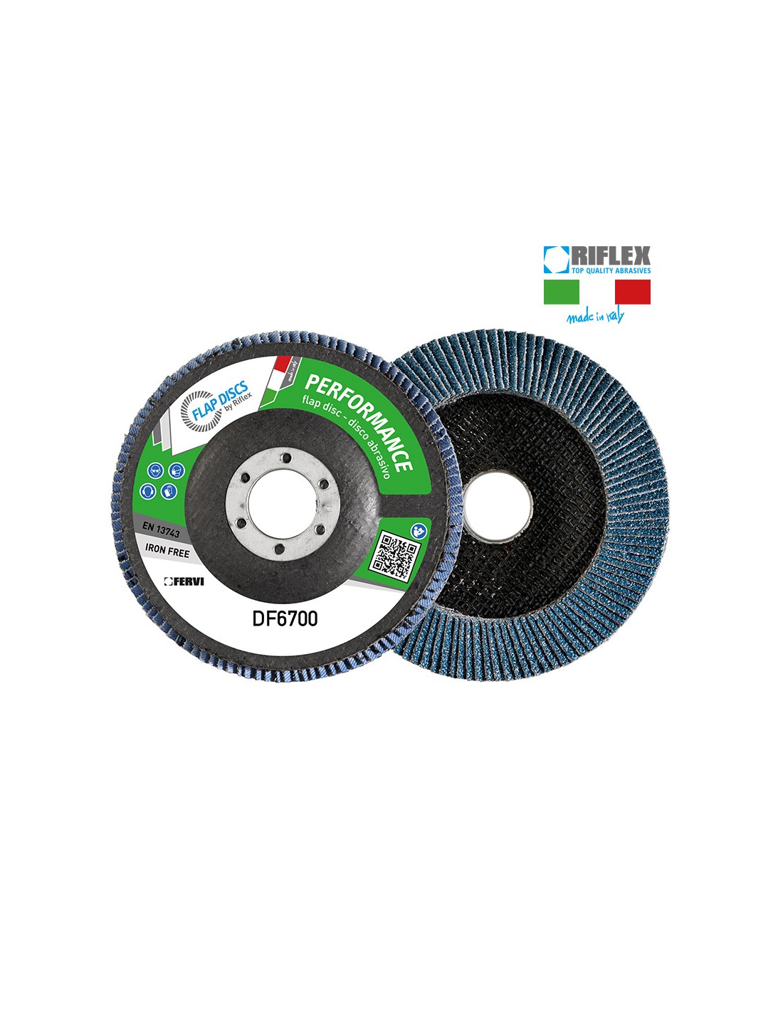 Disque abrrasif a lamelle 115 mm zirconium grain 40 fervi df6700.112