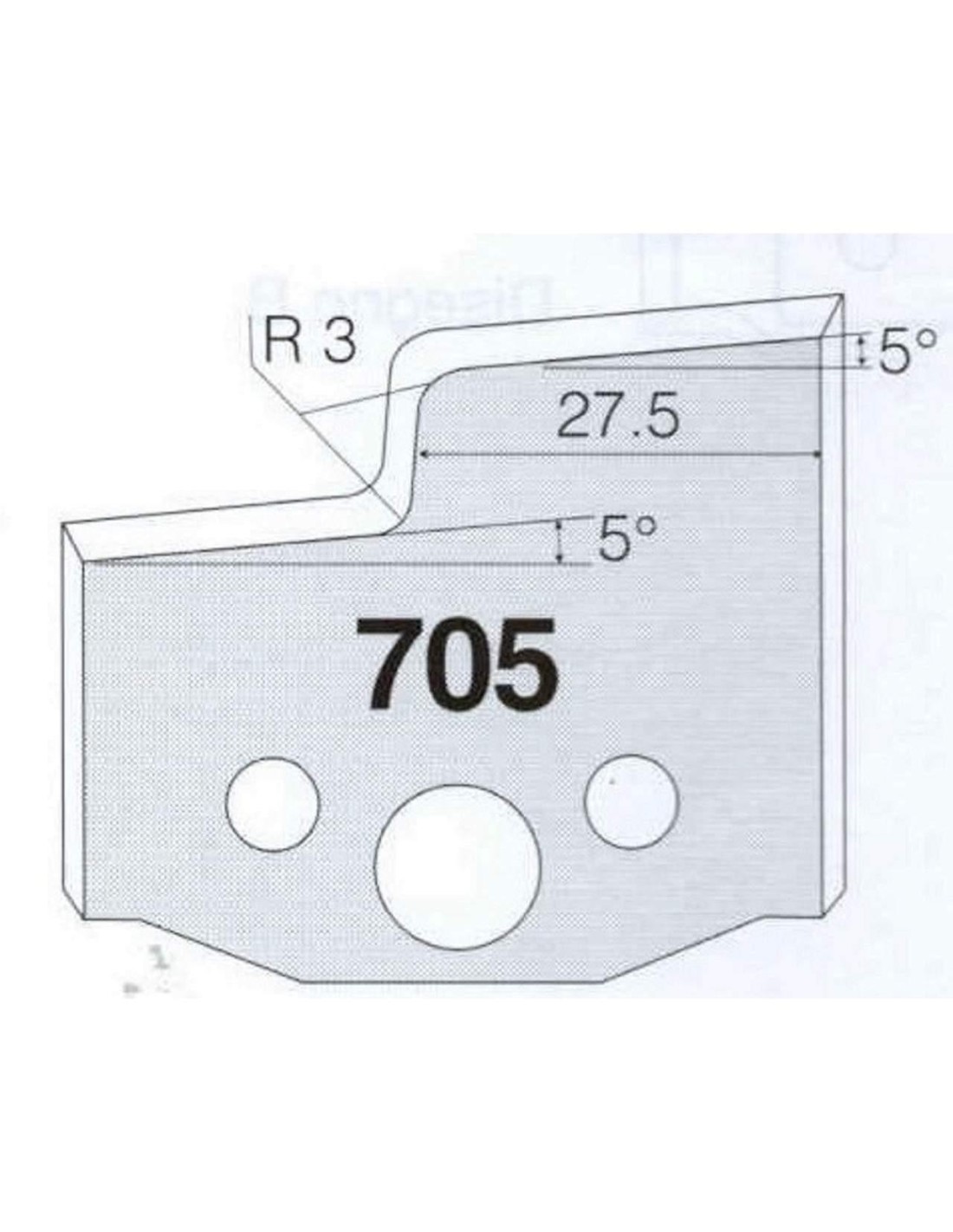 Jeu De 2 Couteaux Profilés Pour Toupie À Bois 50 Mm Profil 705