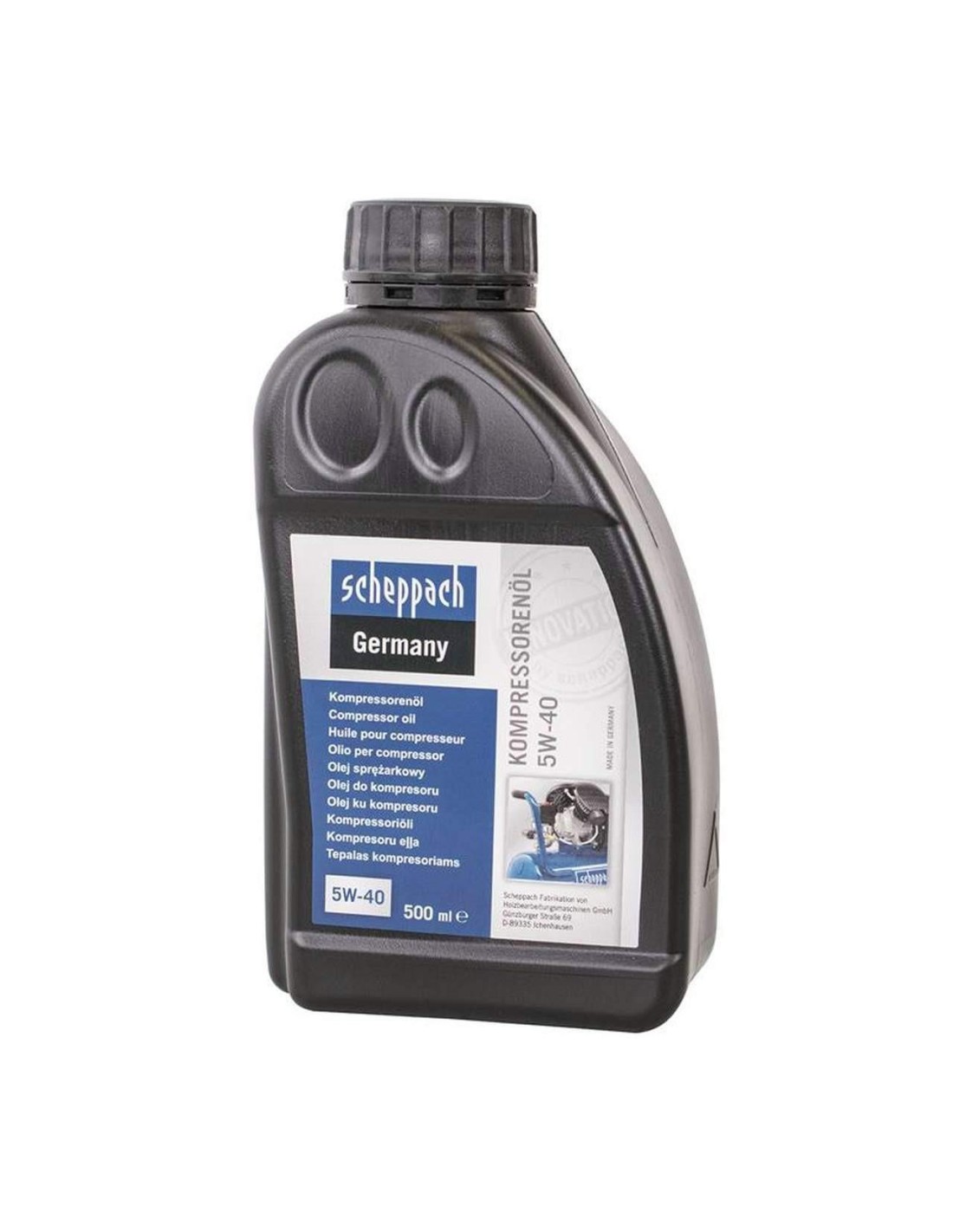 Huile moteur 500 ml hautes performances longlife Scheppach sae 5w-40
