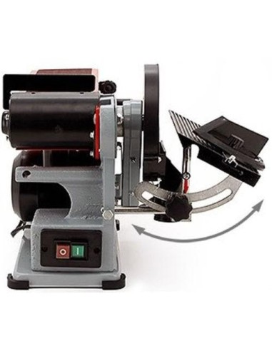 5 - Ponceuse &agrave; bande et &agrave; disque assiette meleuse 350w Holzmann bt46ec0