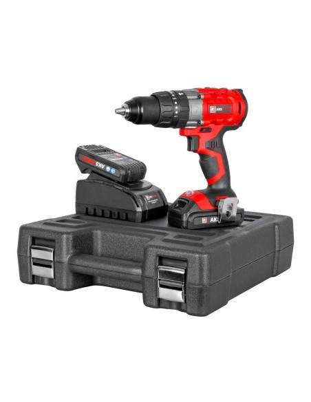 4 - Perceuse visseuse sans fils &agrave; percussion 18v 2 ah Holzmann aks45ind