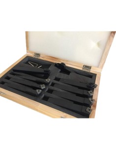 1 - Jeu d'outils à plaquettes pour tour metaux tournage Holzmann 9tlg10