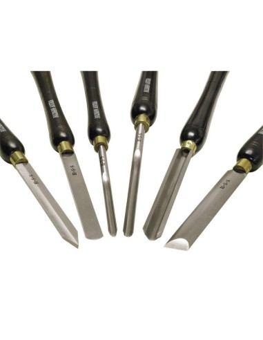 2 - Jeu d'outils ciseaux de tournage pour tour à bois&nbsp;Holzmann h6tlg