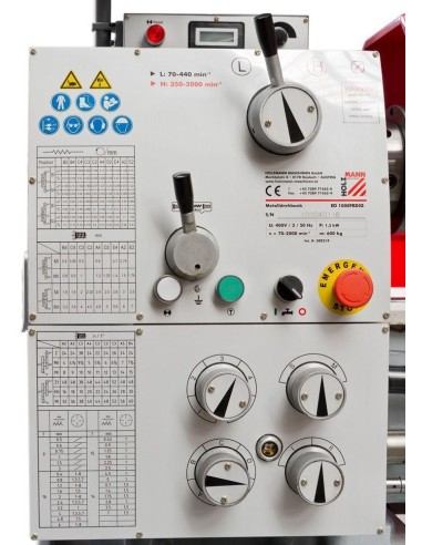 4 - Tour à métaux d'étabil professionel avec banc 400v Holzmann ed1000fbdig