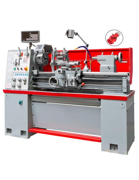 1 - Tour a metaux d'etabil professionel avec banc 400v Holzmann ed1000kdig