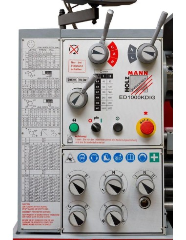 2 - Tour a metaux d'etabil professionel avec banc 400v Holzmann ed1000kdig