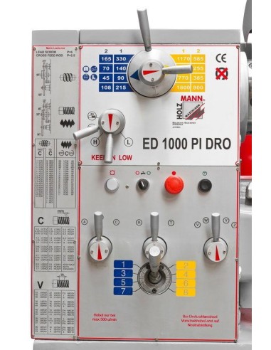4 - Tour a metaux d'etabil professionel avec banc 400v Holzmann ed1000pidig