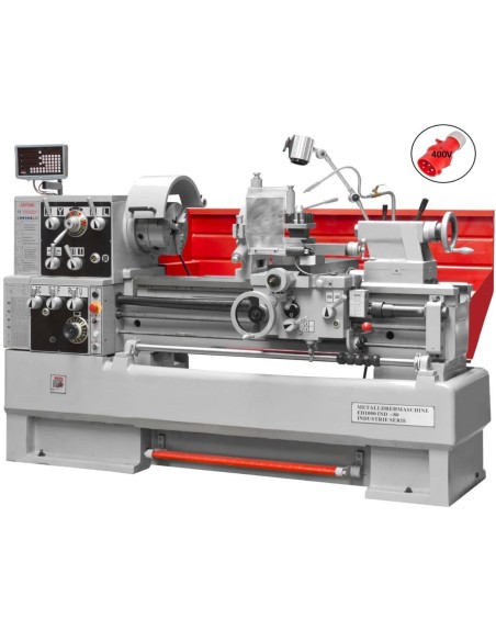 1 - Tour a metaux d'etabil professionel avec banc 400v Holzmann ed1500indig80