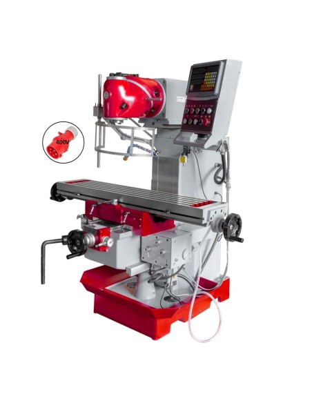 1 - Fraiseuse universelle avec indicateur de position a 3 axes Holzmann bf700 400v