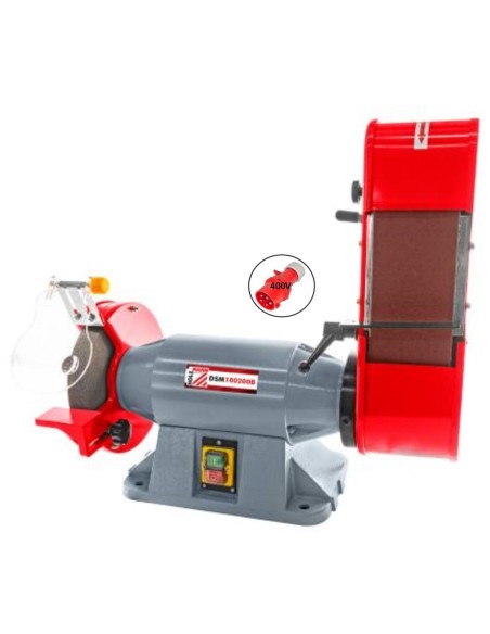 1 - Ponceuse &agrave; bande combin&eacute;e et disque inclinable Holzmann dsm100200b 400v