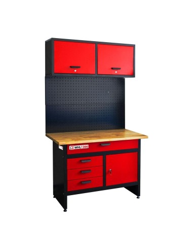 2 - Etabli d'atelier banc travail panneau outils et tiroir&nbsp;Holzmann whl1200