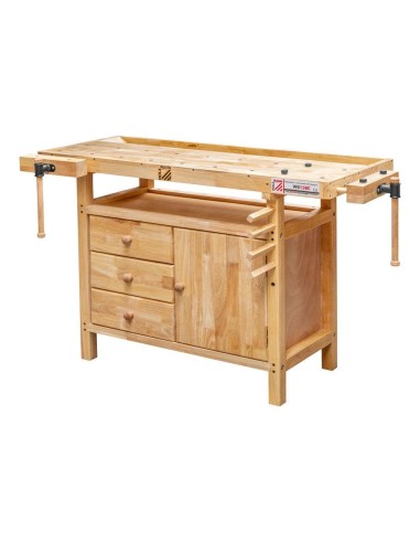 1 - Etabli en bois professionnel banca travail professionnel tiroir Holzmann wb138c