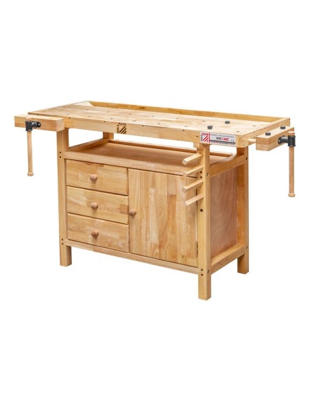 1 - Etabli en bois professionnel banca travail professionnel tiroir Holzmann wb138c