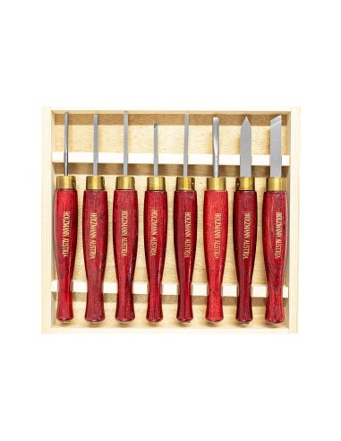 1 - Jeu 8 pcs micro gouges ciseaux de tournage pour bois tour Holzmann hm8tlg