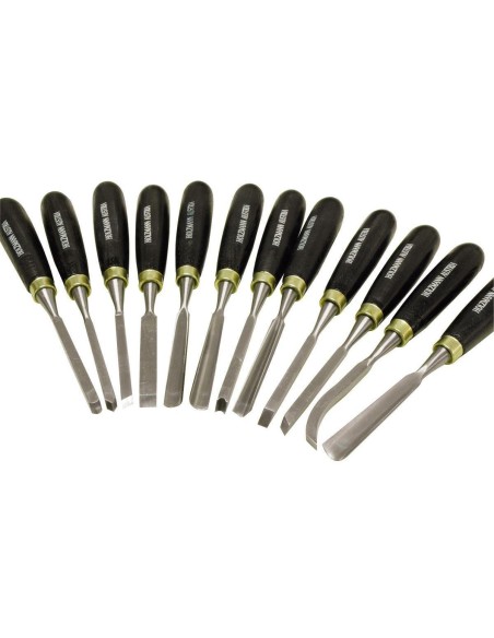 2 - Set 12 outils de sculpture pour bois Holzmann sch12tlg