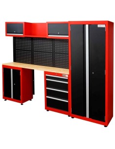 5 - Ensemble armoires et table de travail d'atelier Holzmann wess13